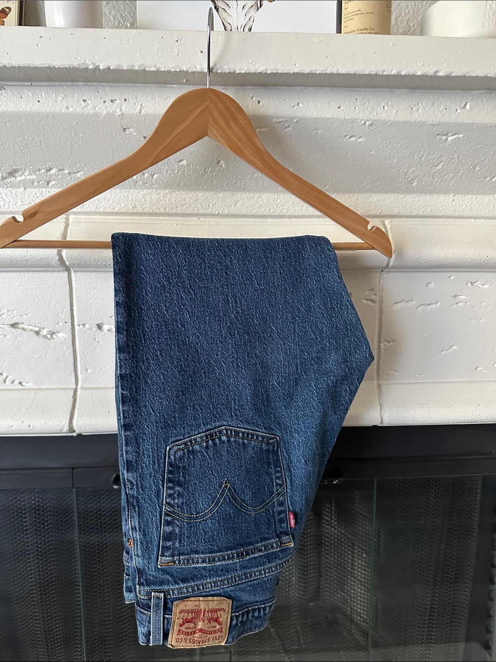 Levi's Straight-Leg Dark Blue Denim Jeans